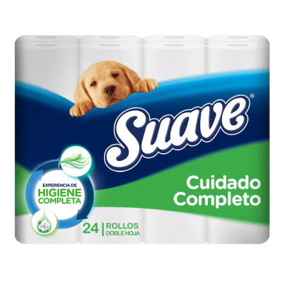 Papel Higiénico Suave Cuidado Completo x 24 und
