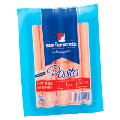 Hot Dog de Pavita San Fernando 250gr
