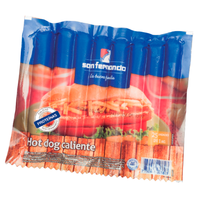 Hot Dog San Fernando Caliente Paquete 1Kg