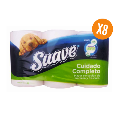 Papel Higiénico SUAVE Verde Cuidado Completo 8 x 6und