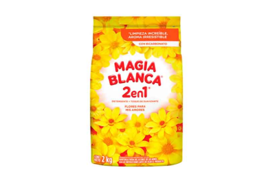 Detergente en Polvo Magía Blanca Bolsa 2Kg